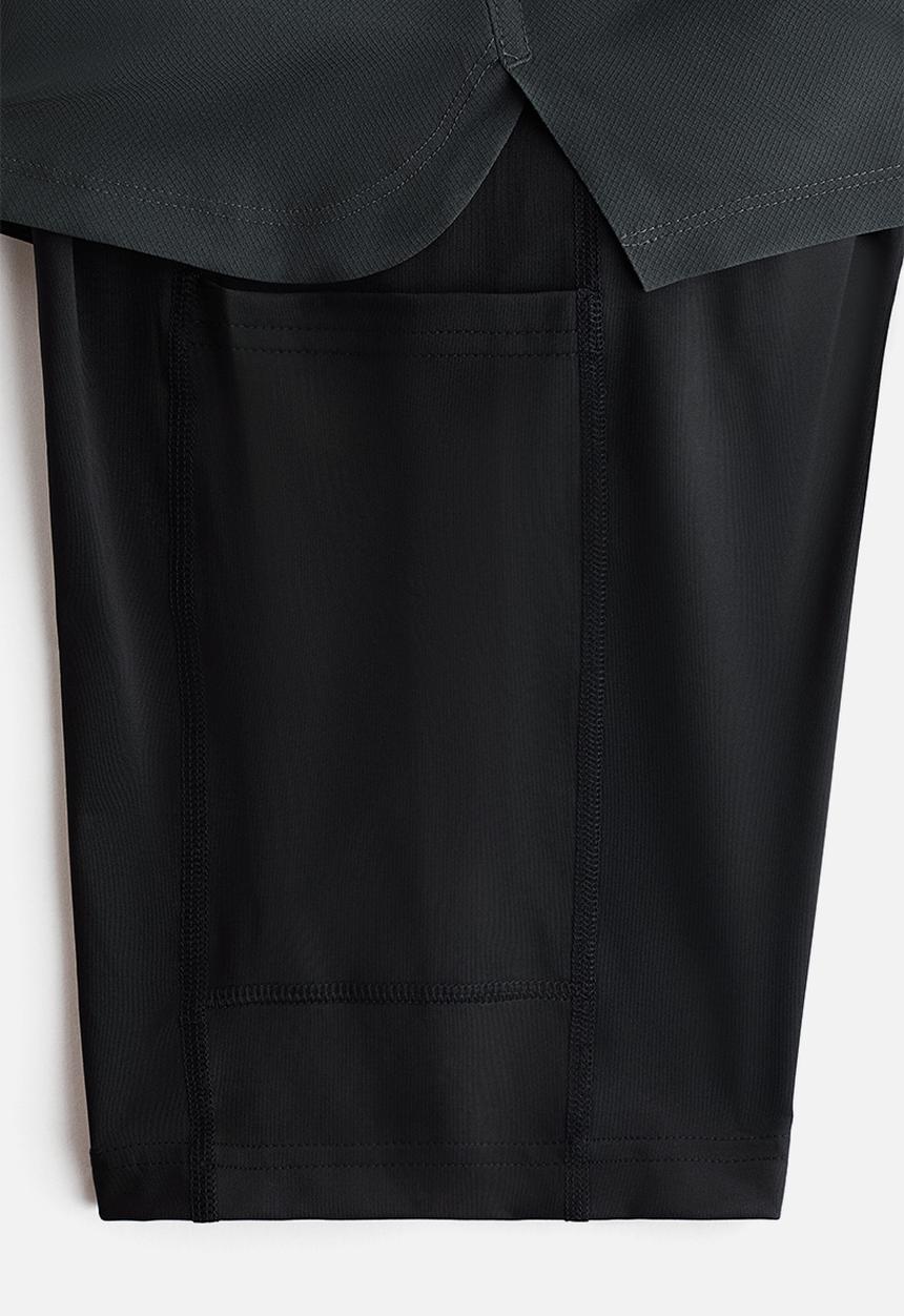 H&M - Double-layered sports shorts with drymove™ - dark grey
