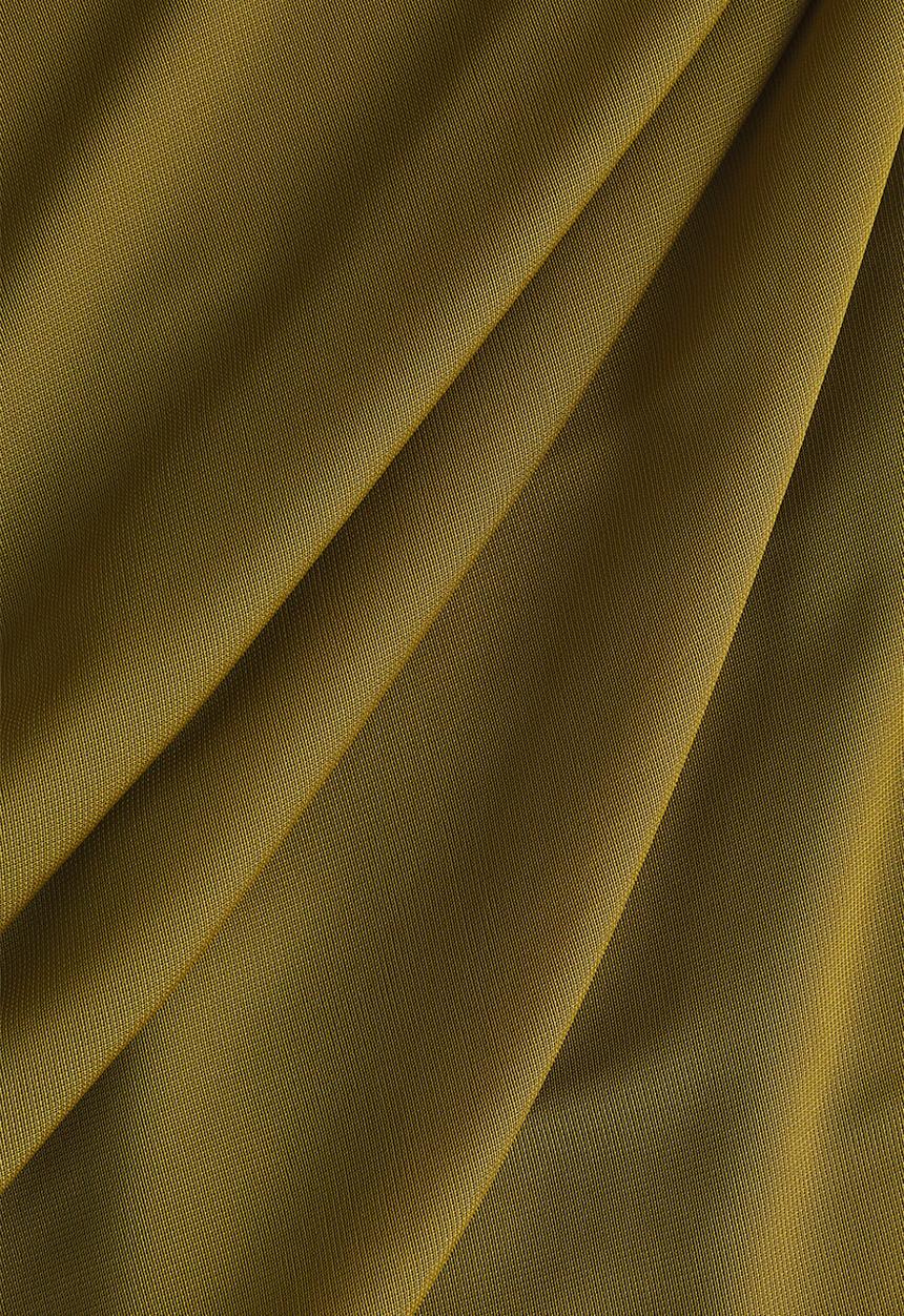 H&M - Draped midi dress - golden olive