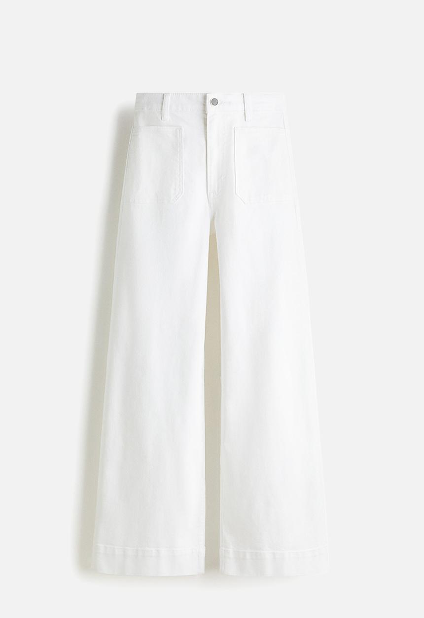 H&M - Wide high jeans - white