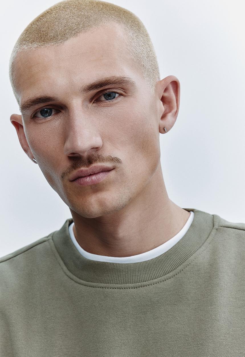H&M - Loose fit sweatshirt - dusty khaki green
