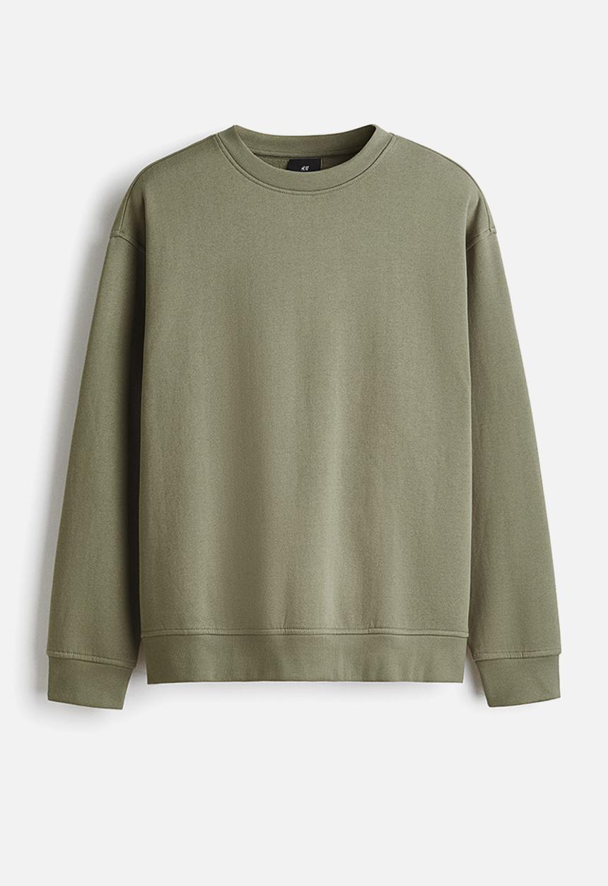 H&M - Loose fit sweatshirt - dusty khaki green