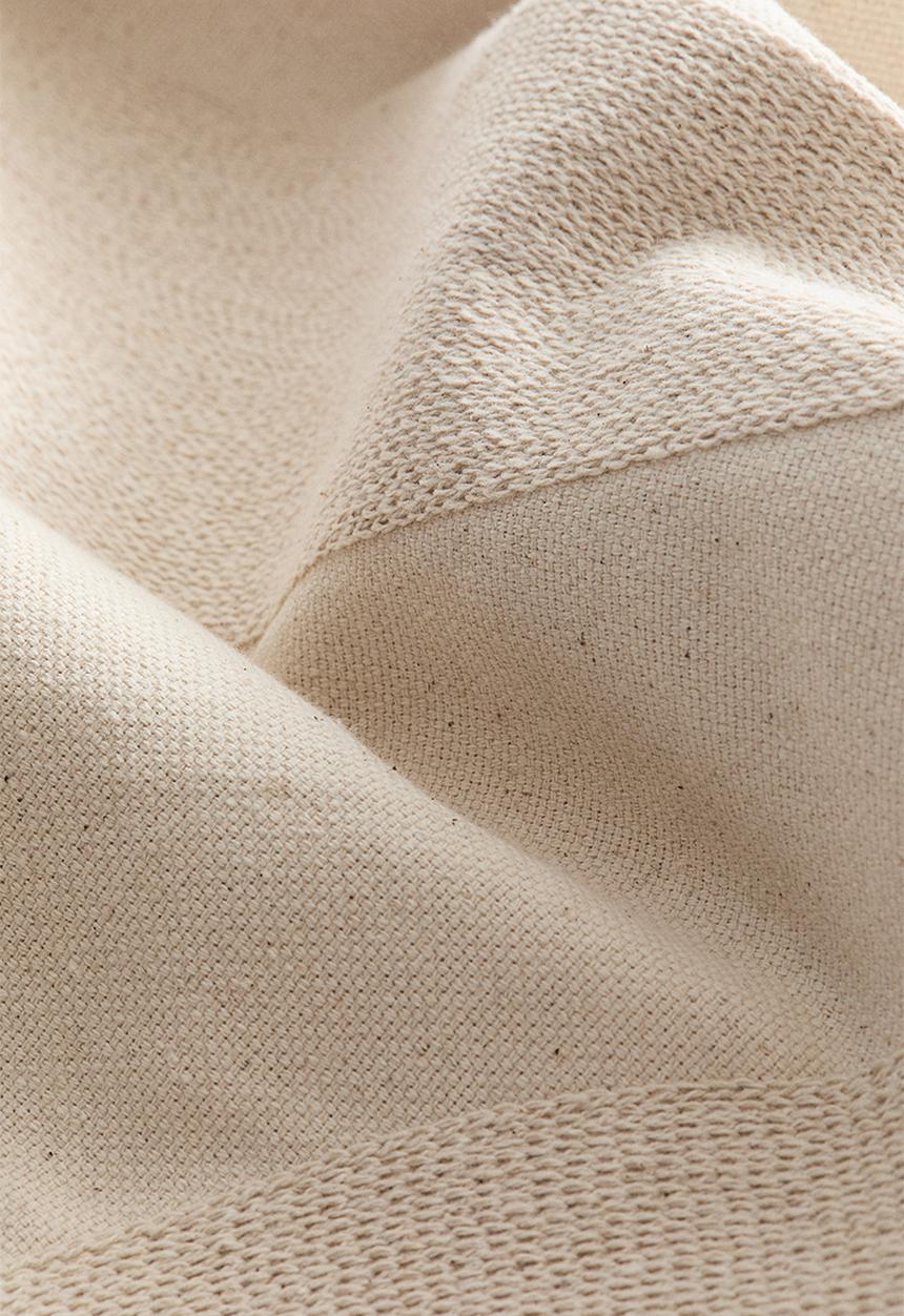 H&M - Embroidered cushion cover - light beige