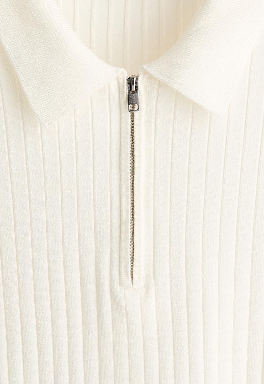 H&M - Slim fit polo shirt - cream