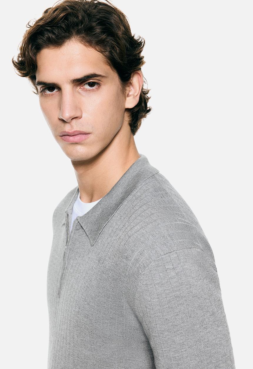 H&M - Slim fit polo shirt - grey