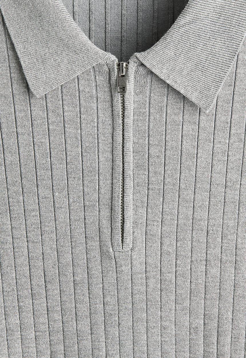 H&M - Slim fit polo shirt - grey