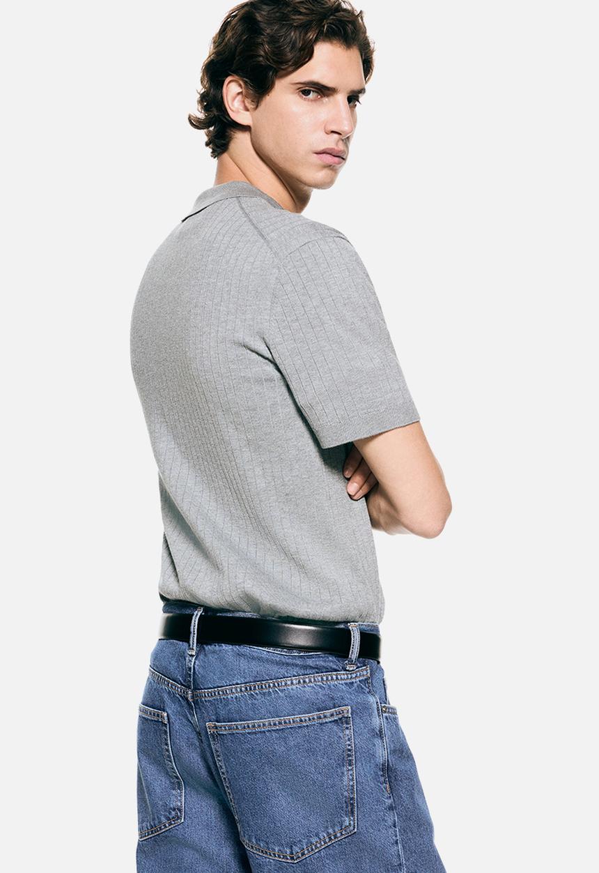 H&M - Slim fit polo shirt - grey