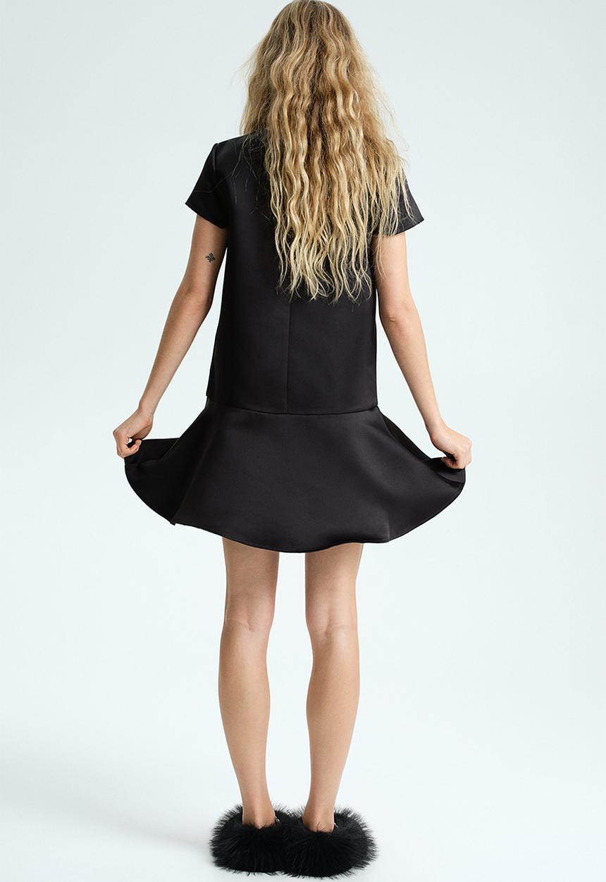 H&M - Satin dress - black