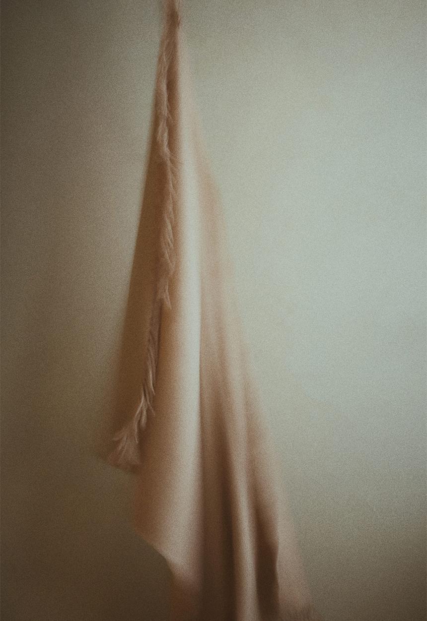 H&M - Fringed wool-blend blanket - beige