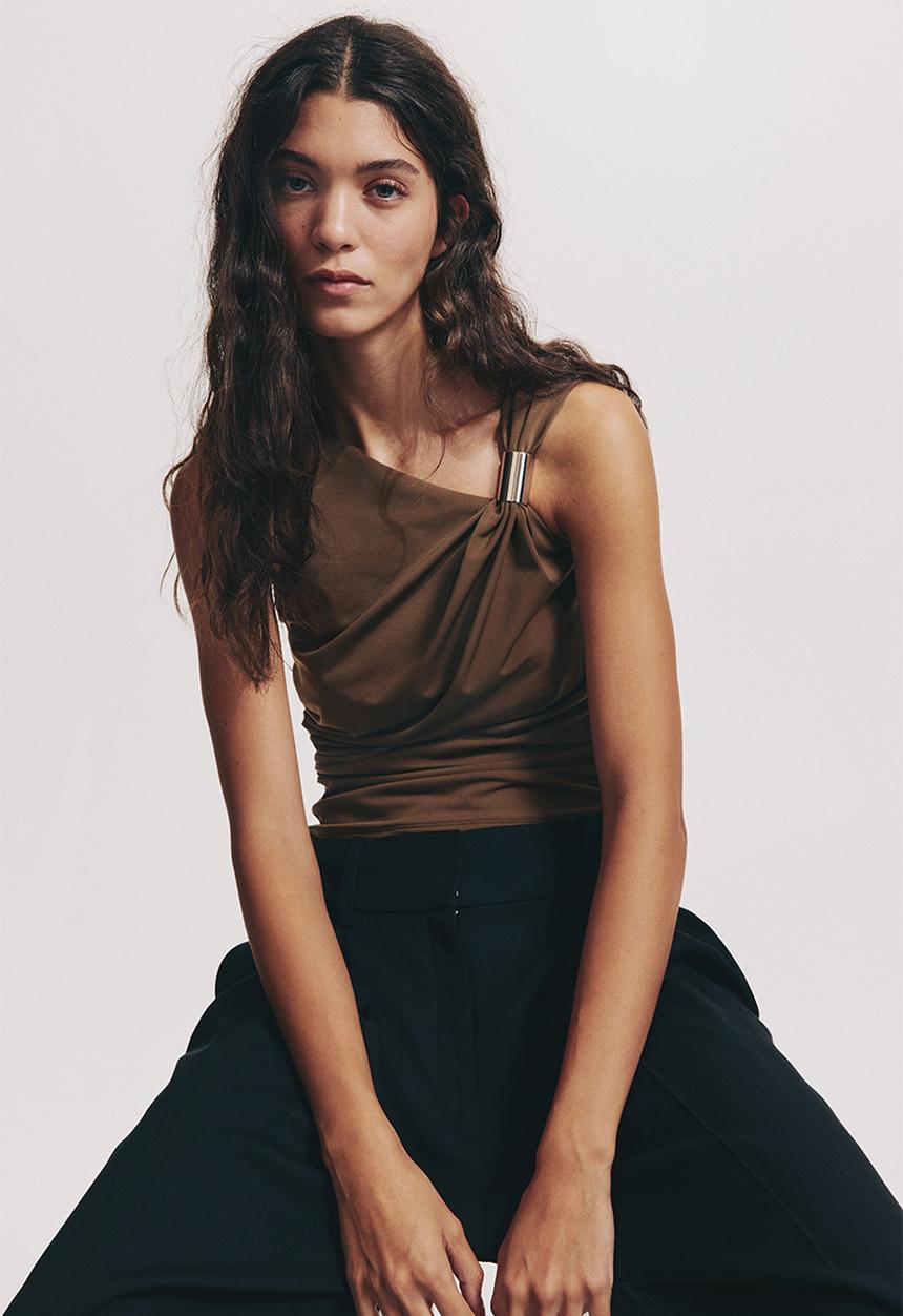 H&M - Draped top - brown