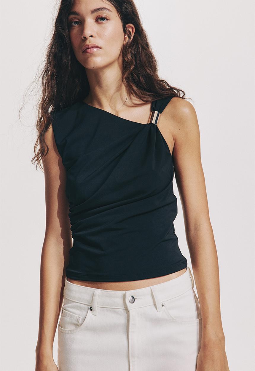 H&M - Draped top - black
