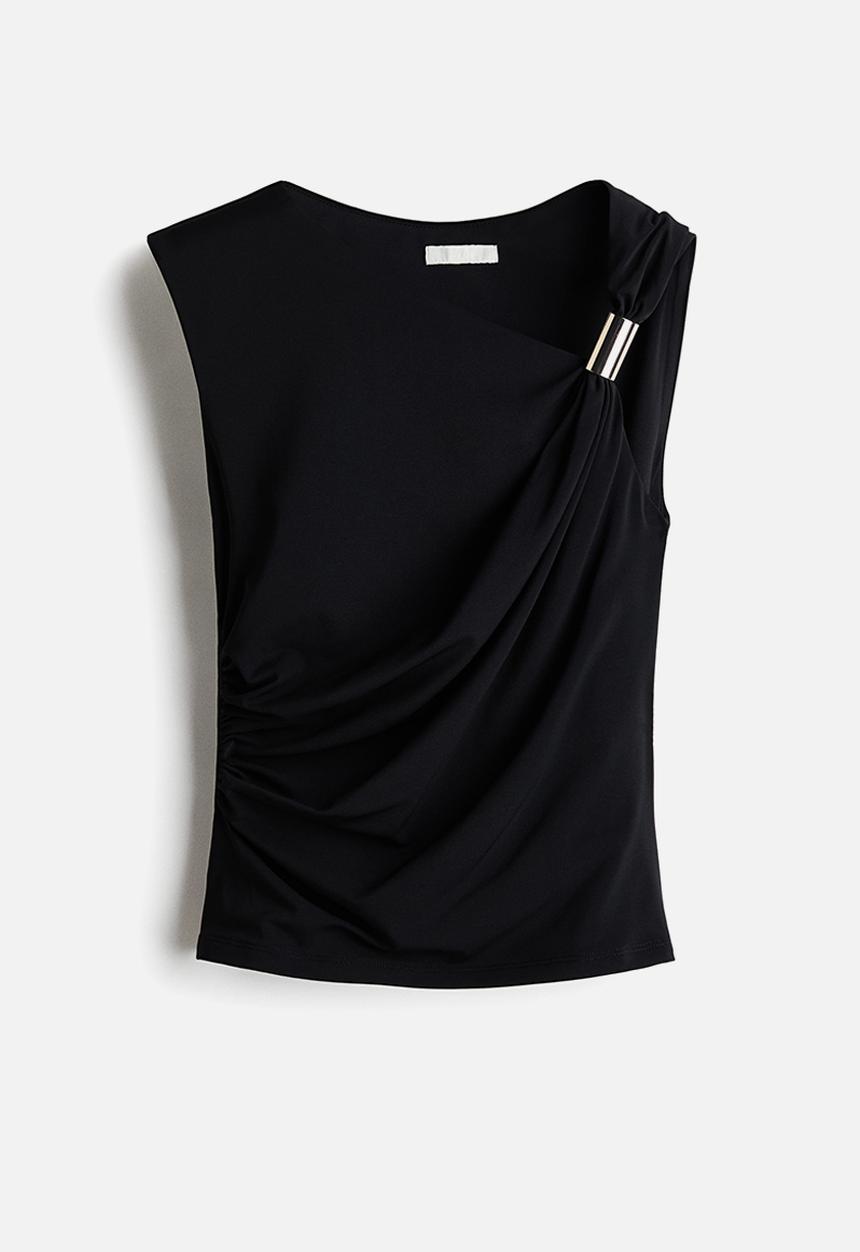 H&M - Draped top - black