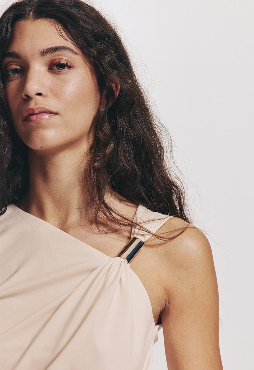 H&M - Draped top - light beige