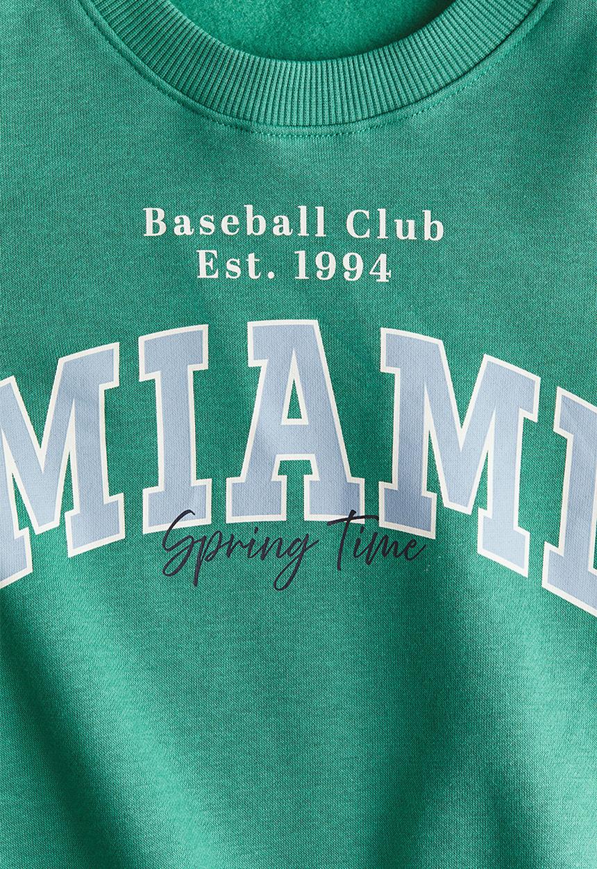 H&M - Printed sweatshirt - green/miami