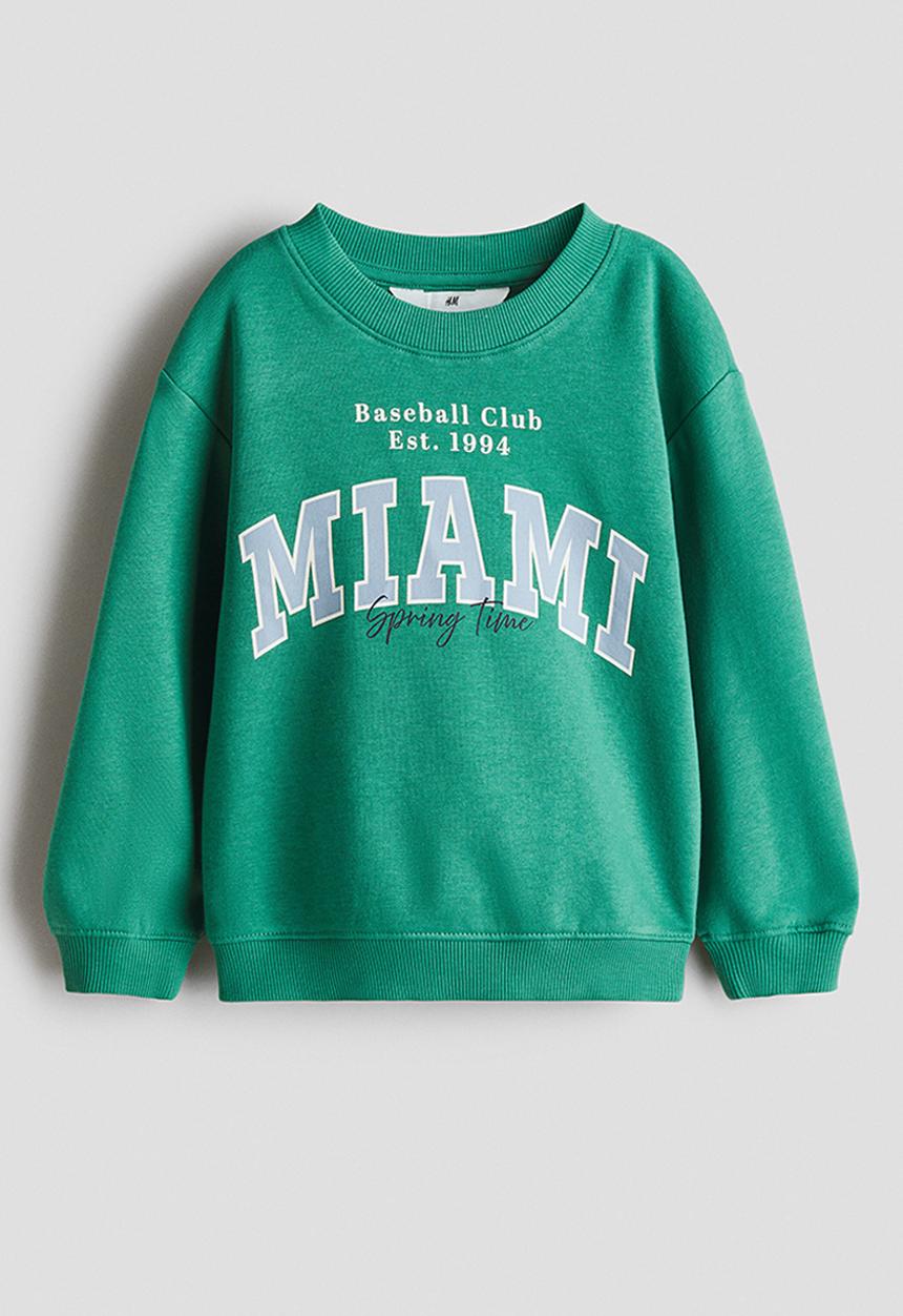 H&M - Printed sweatshirt - green/miami