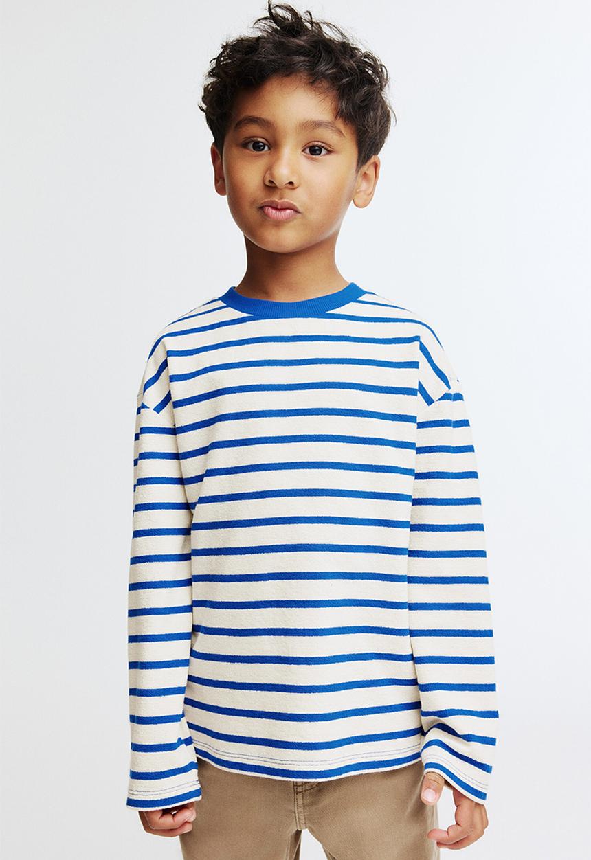 H&M - Long-sleeved t-shirt - white/blue striped