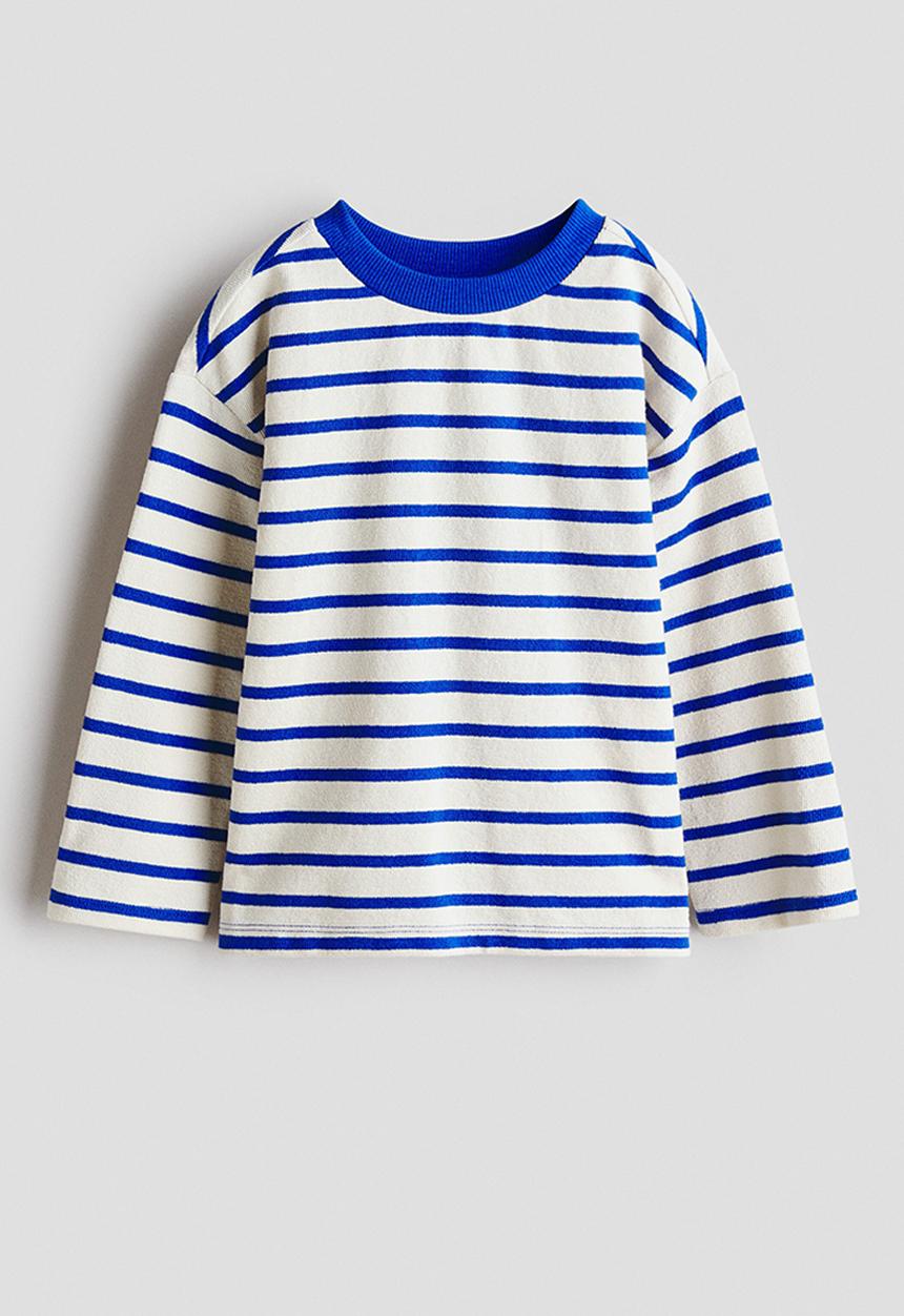 H&M - Long-sleeved t-shirt - white/blue striped