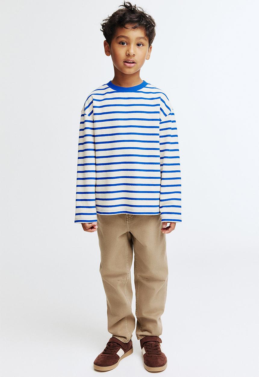 H&M - Long-sleeved t-shirt - white/blue striped