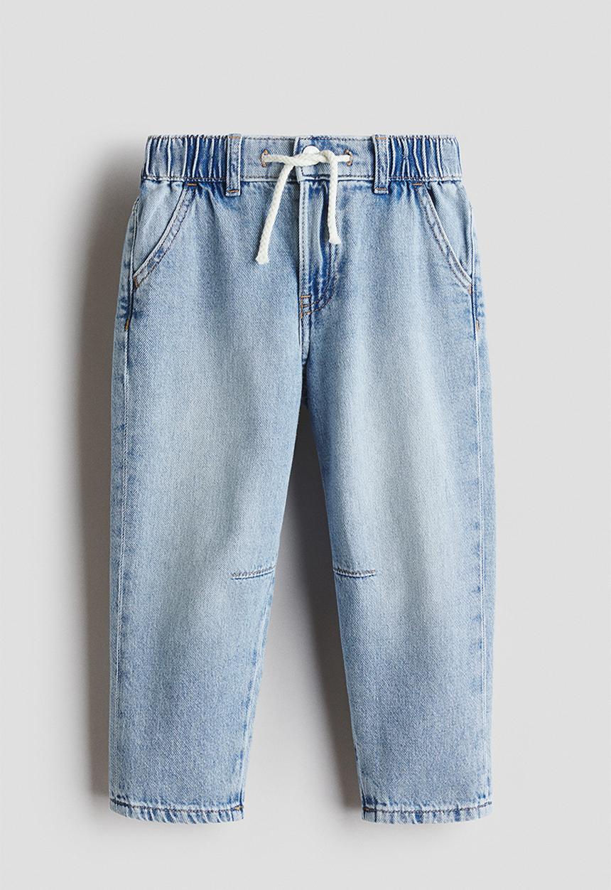 H&M - Cotton denim joggers - light blue denim