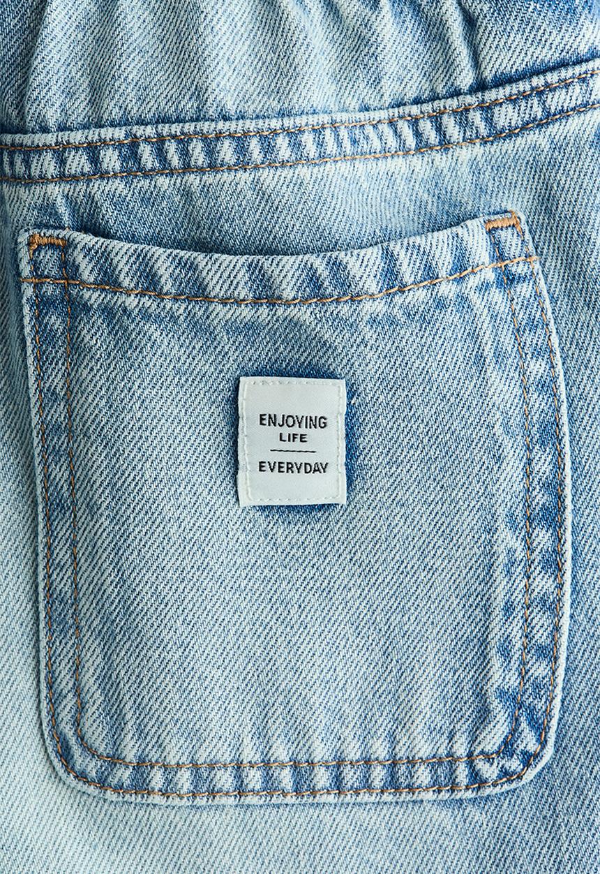 H&M - Cotton denim joggers - light blue denim
