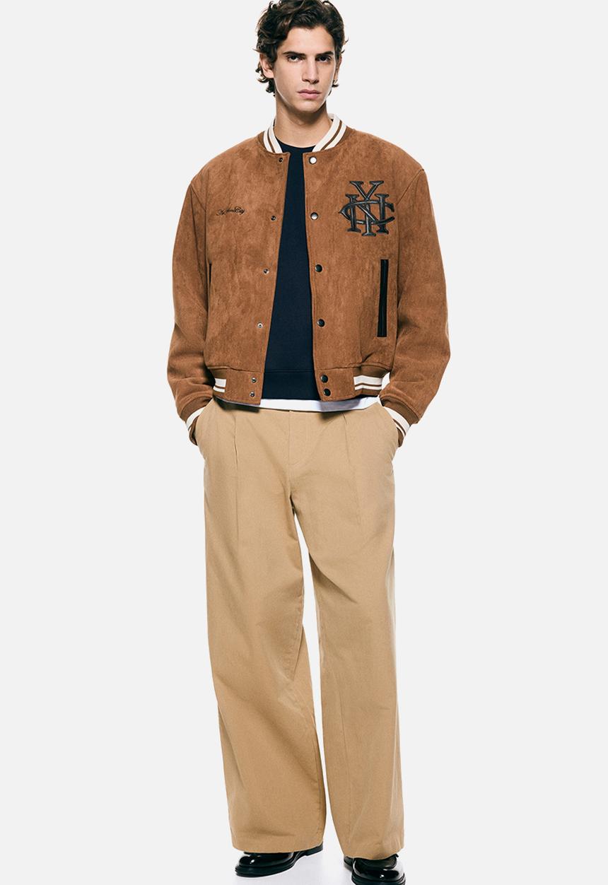 H&M - Loose fit tailored trousers - beige