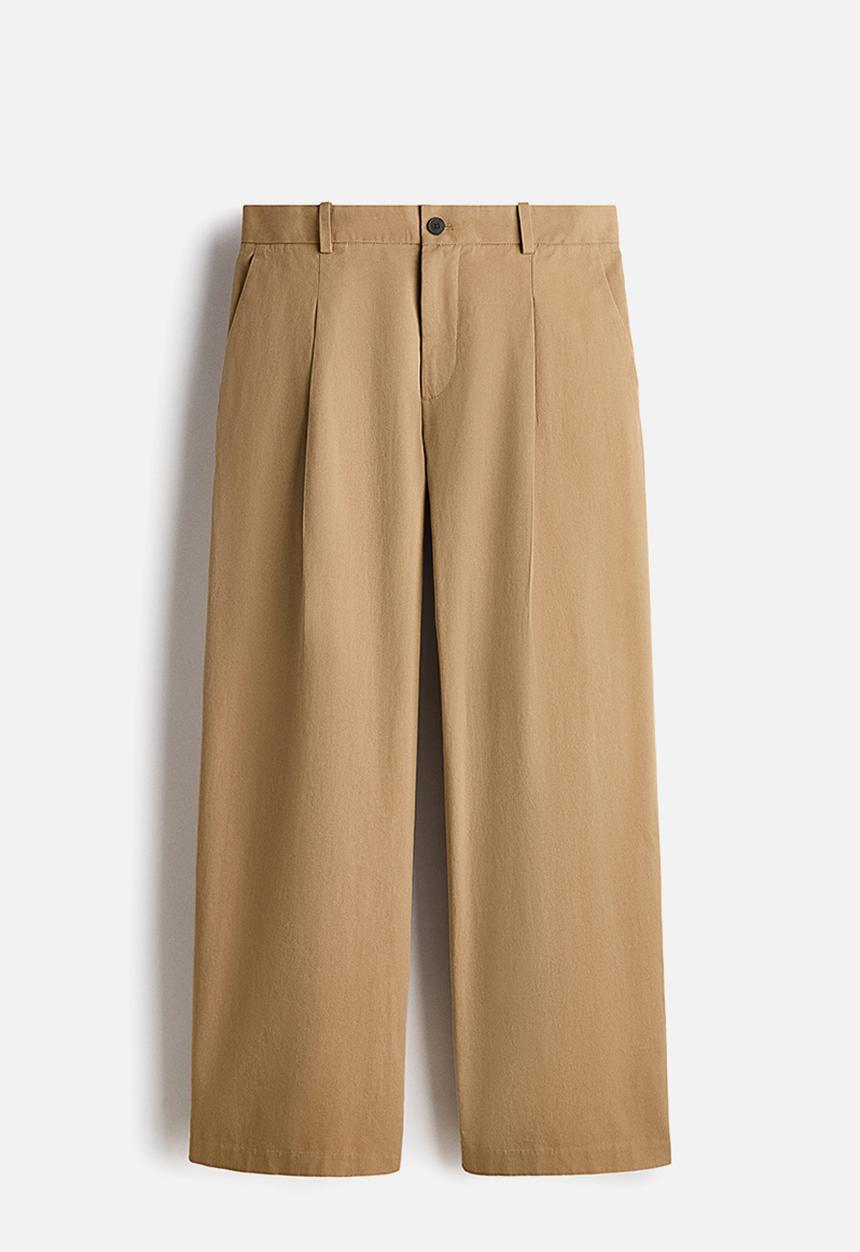 H&M - Loose fit tailored trousers - beige
