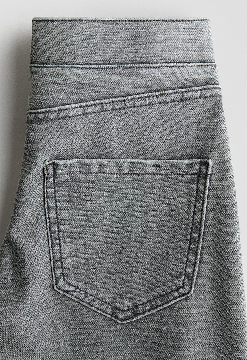 H&M - Studded denim-look trousers - light denim grey