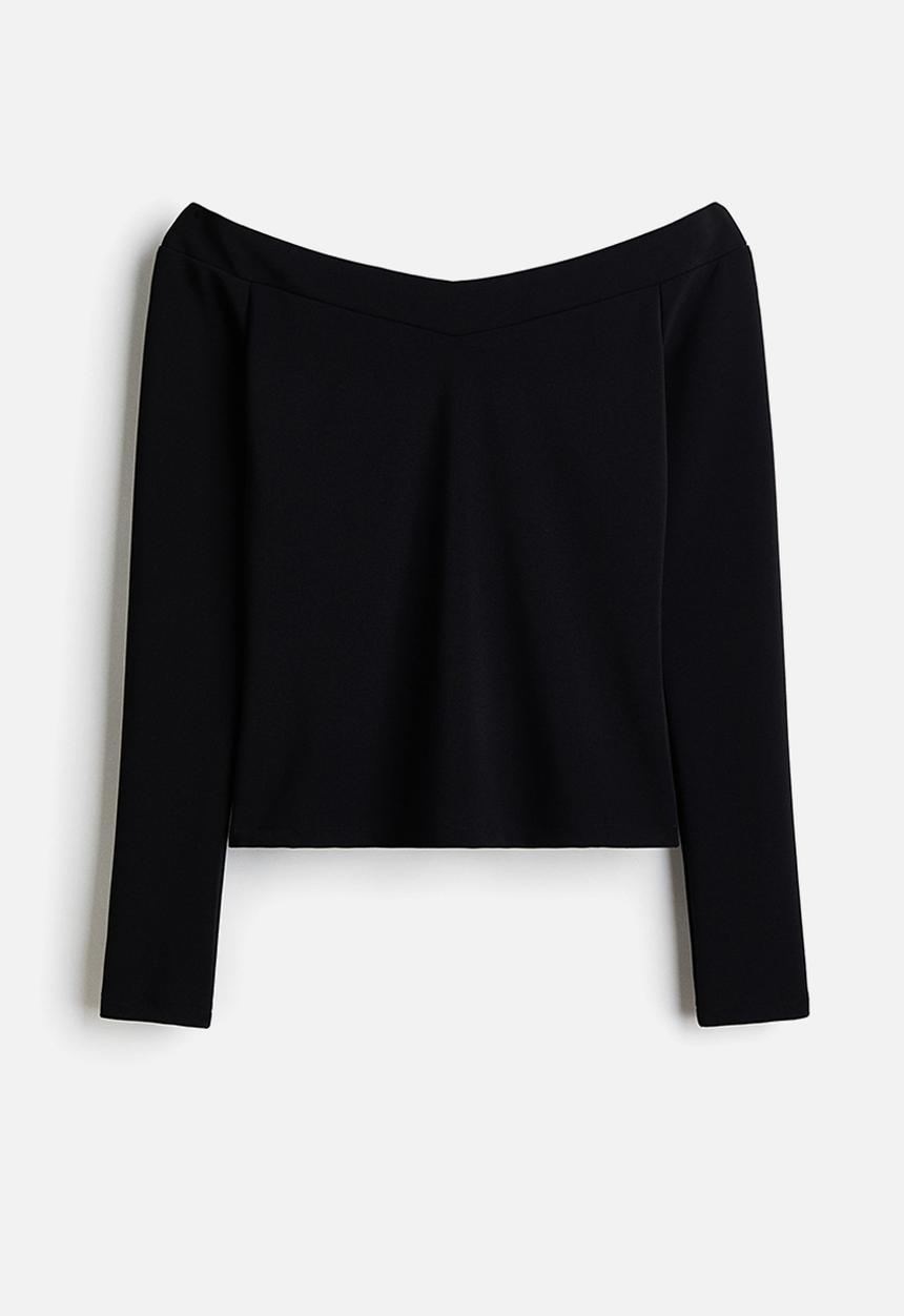 H&M - Off-the-shoulder top - black