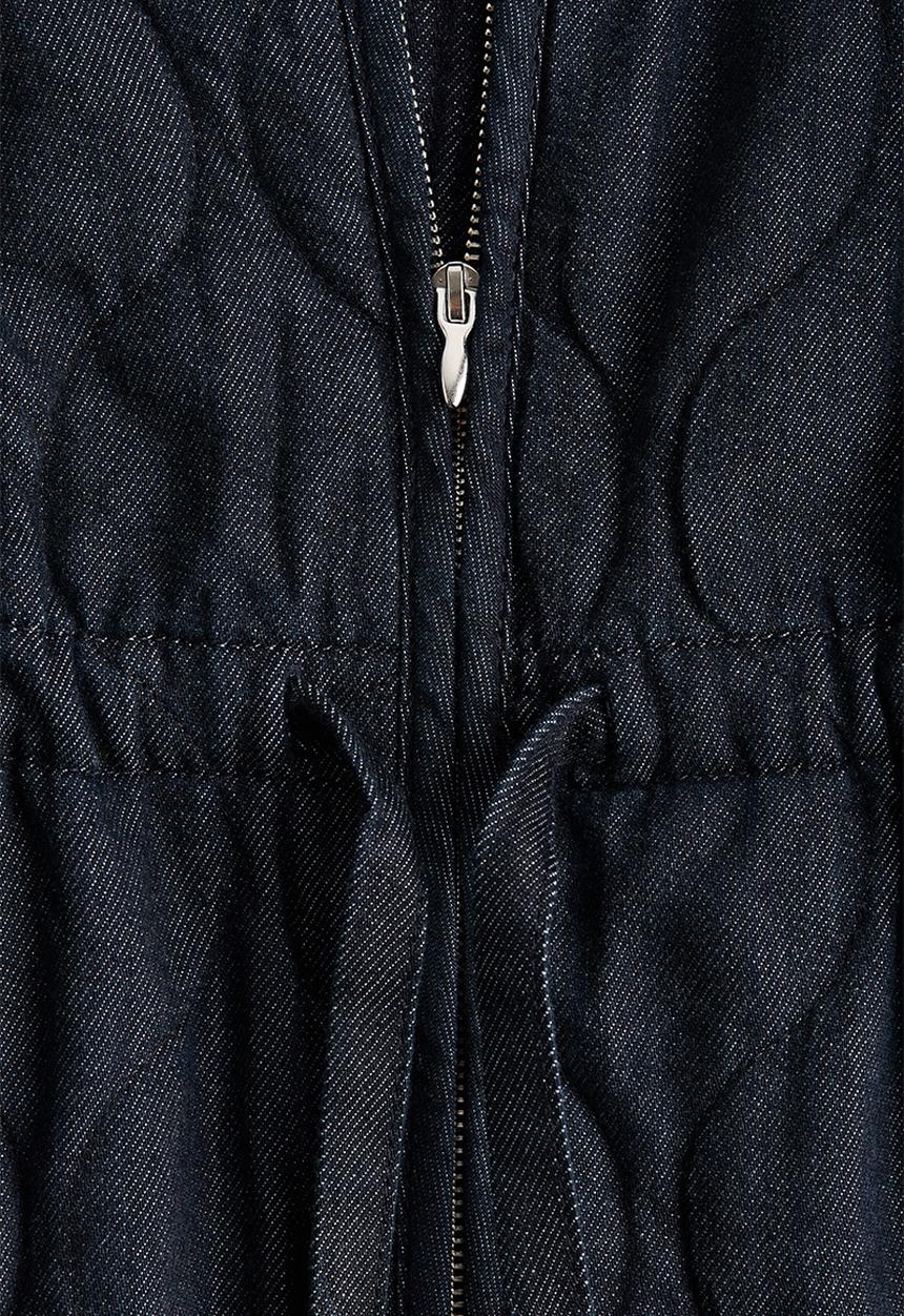 H&M - Quilted denim jacket - dark denim blue