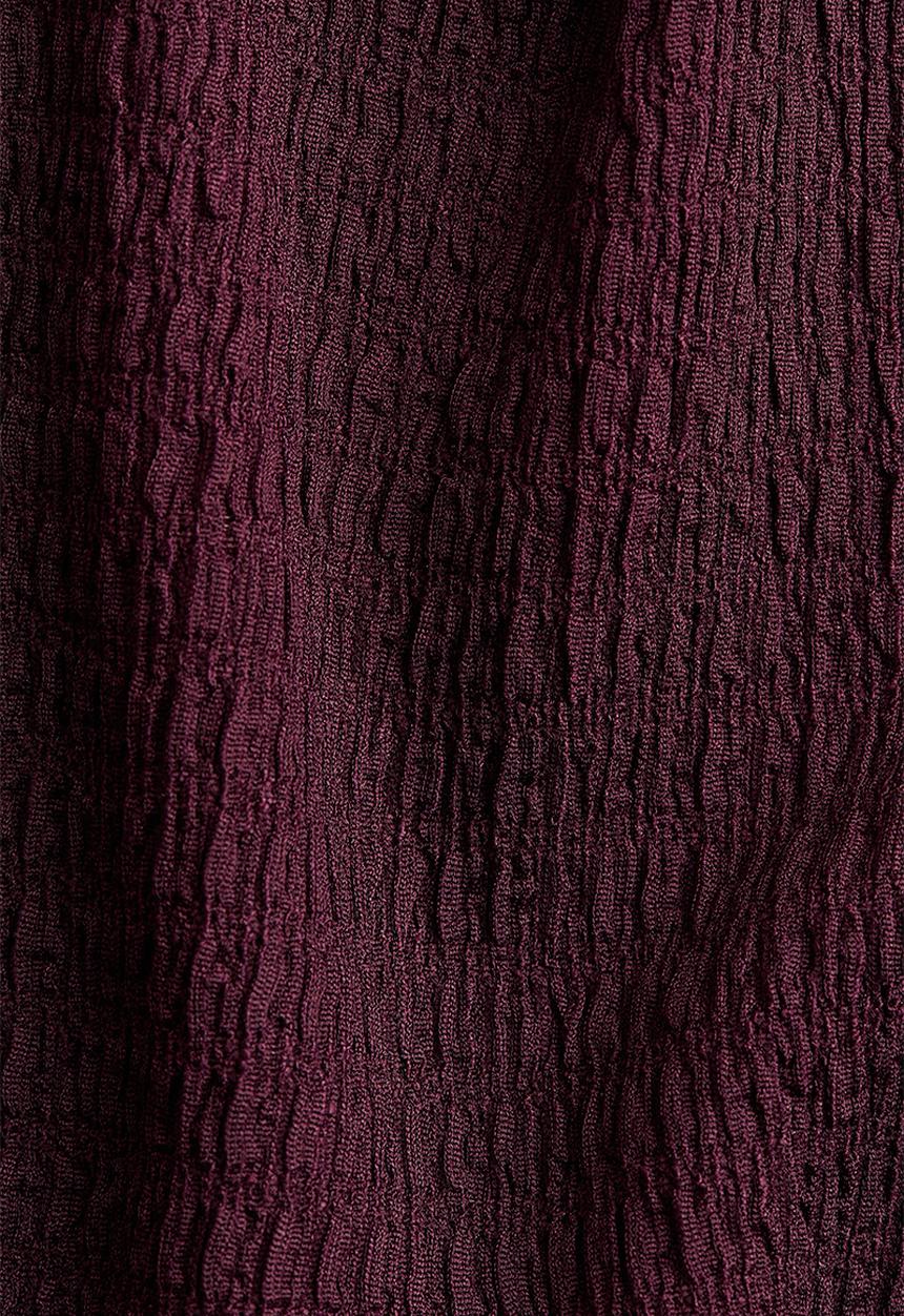 H&M - Smocked dress - plum red