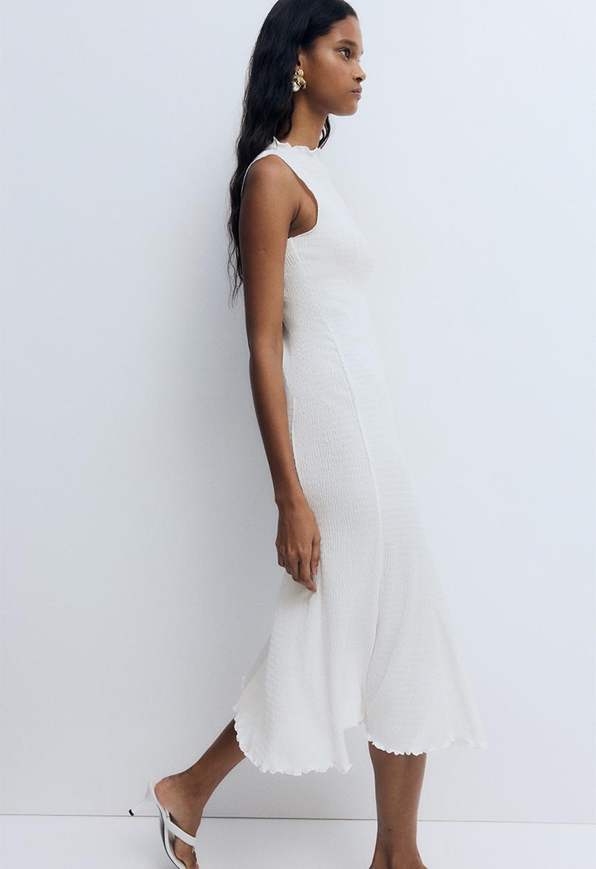 H&M - Smocked dress - white