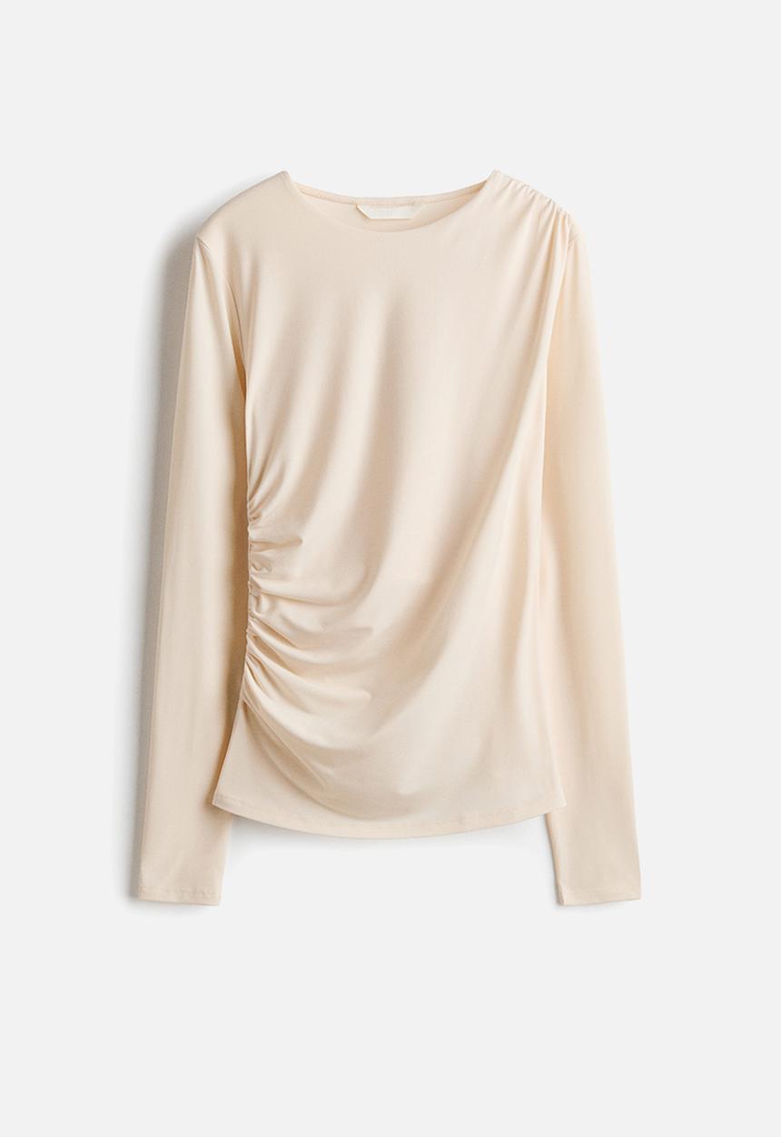 H&M - Draped jersey top - cream