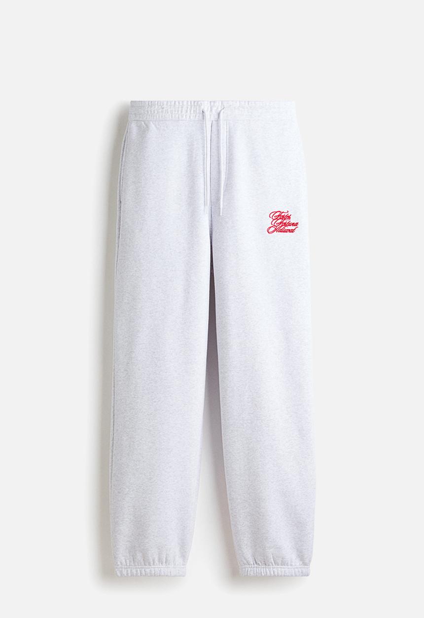 H&M - Loose fit sweatpants - light grey marl/fortes fortuna