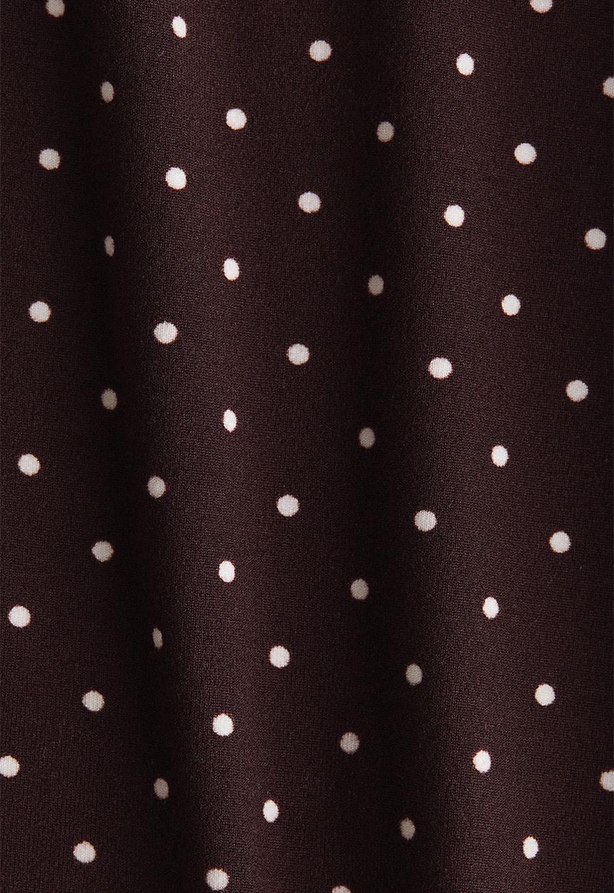 H&M - Cap-sleeved jersey top - dark brown/spotted