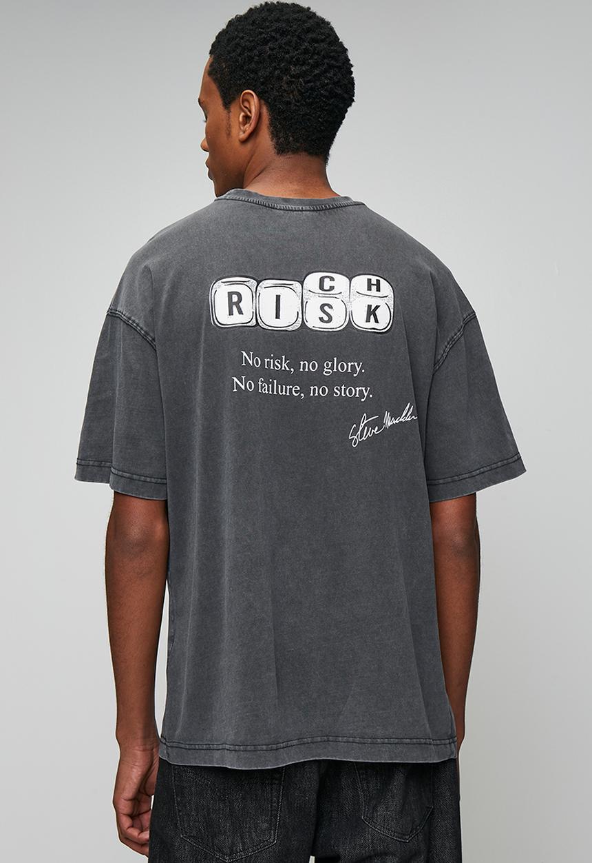 Steve Madden - Dallas Oversized T-Shirt - Washed Black