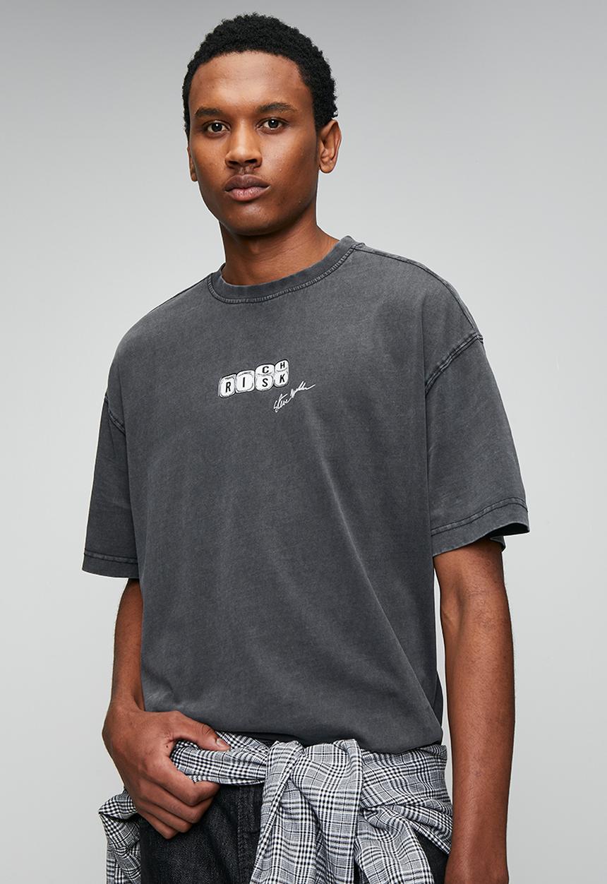 Steve Madden - Dallas Oversized T-Shirt - Washed Black