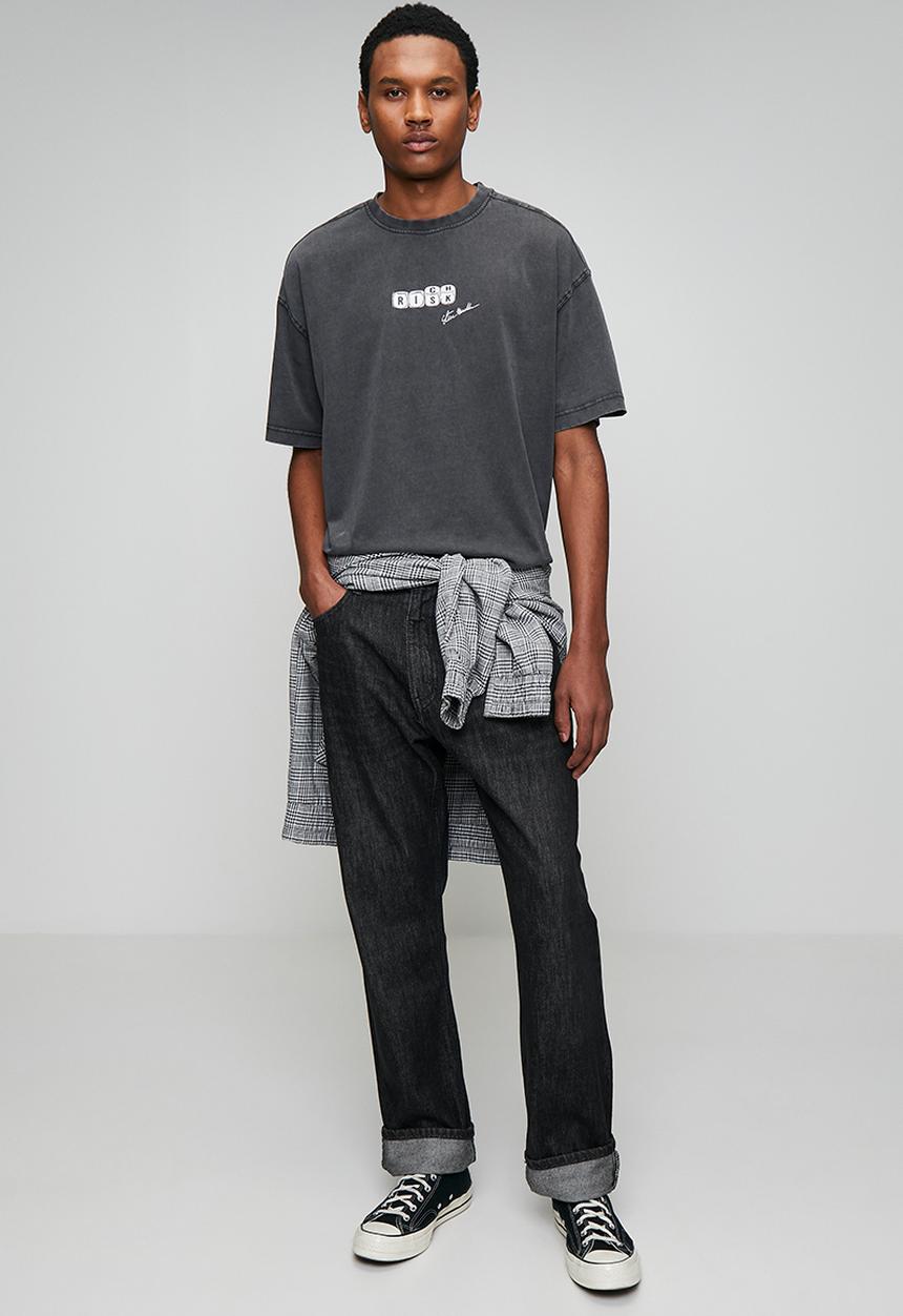 Steve Madden - Dallas Oversized T-Shirt - Washed Black