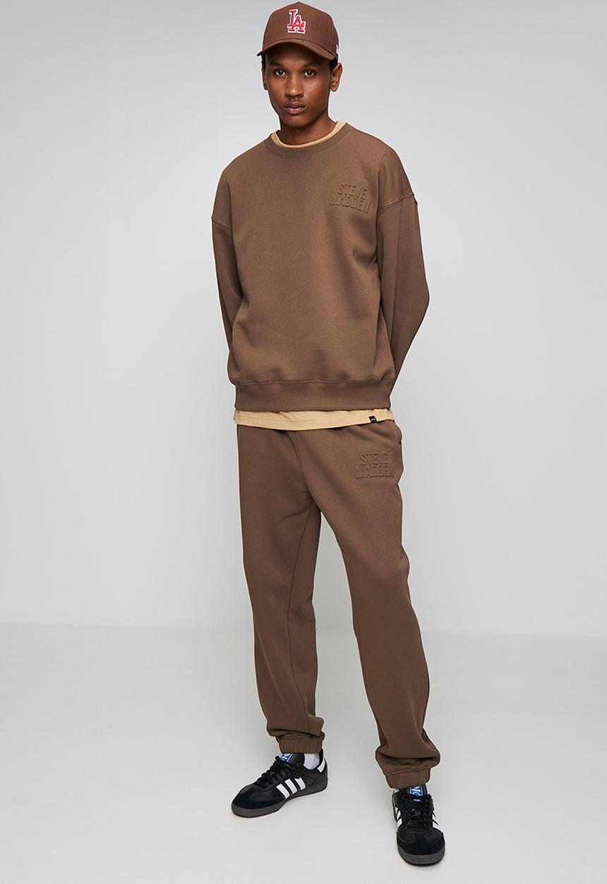 Steve Madden - Rome Relaxed Crew Neck Sweat - Choc