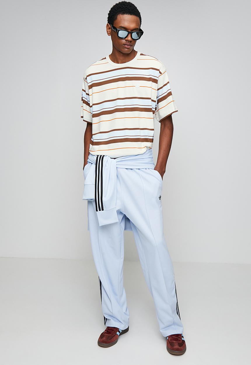 adidas Originals - Summer Glow Striped Crew Neck Tee - Offwhite/Assorted