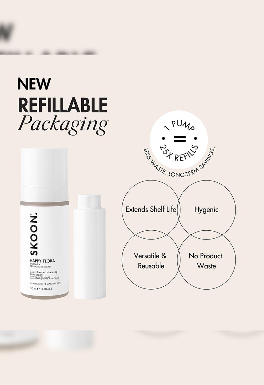 SKOON. - Refill HAPPY FLORAMicrobiome Balancing Face Cream
