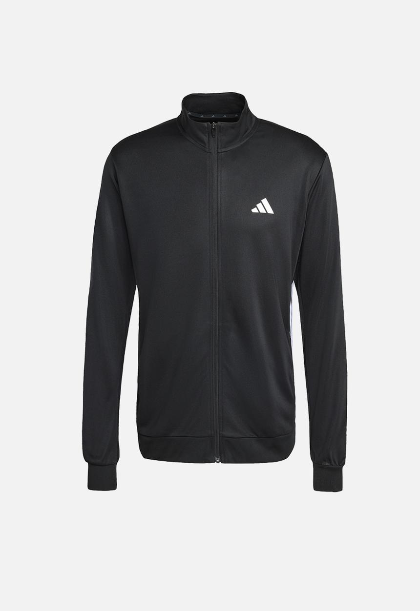 adidas Performance - Workout Essentials All-Set 3-Stripes Knit Track Top - Black/white