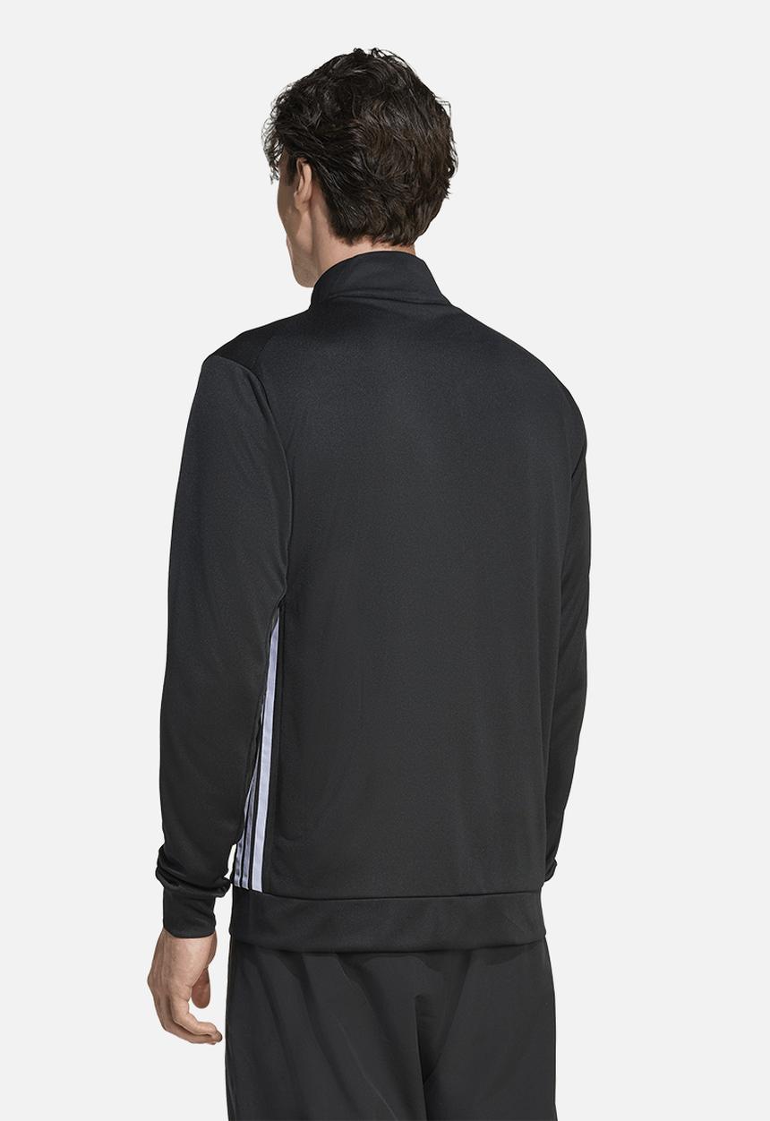 adidas Performance - Workout Essentials All-Set 3-Stripes Knit Track Top - Black/white