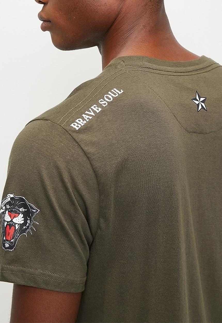 Brave Soul - T-Shirts - Khaki