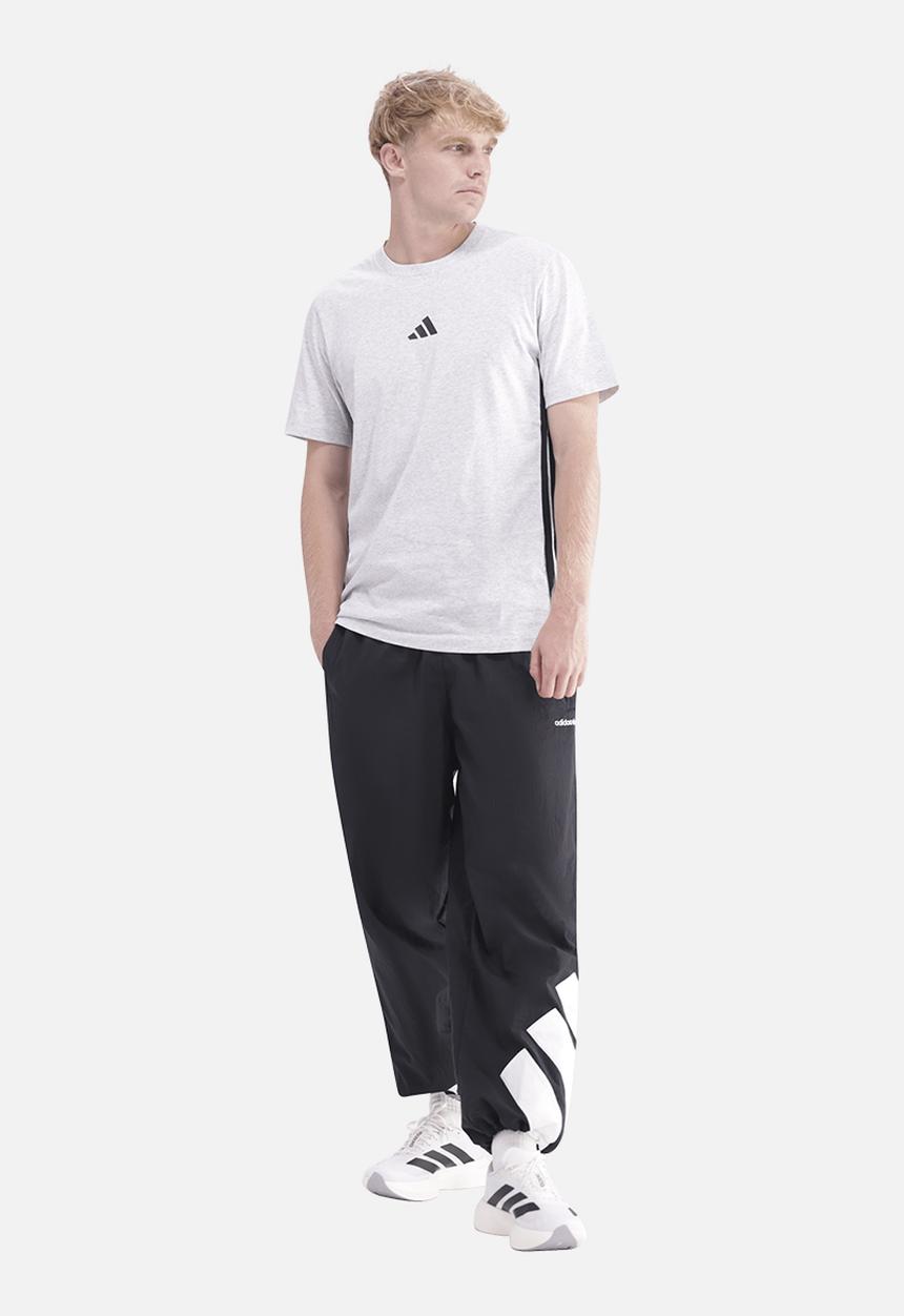 adidas Performance - Essentials 3-Stripes Single Jersey T-Shirt - Grey/Blk