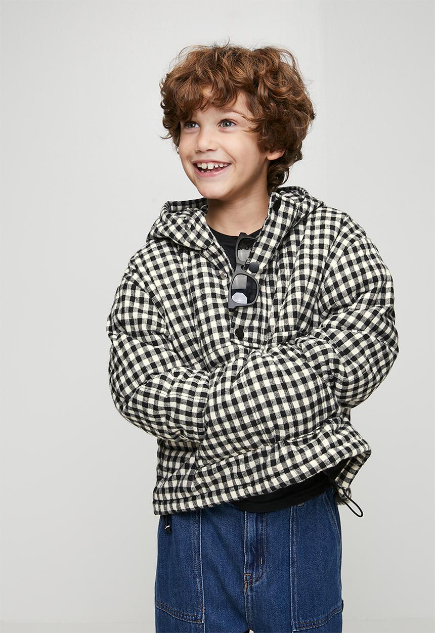 Pop Candy - Hooded jacket - black gingham