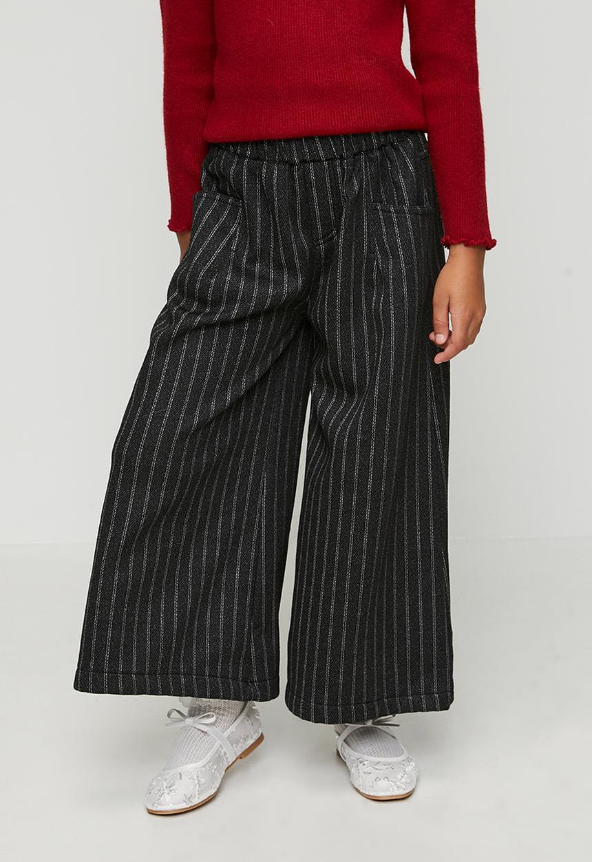 Pop Candy - Wide leg pants - black/stripes