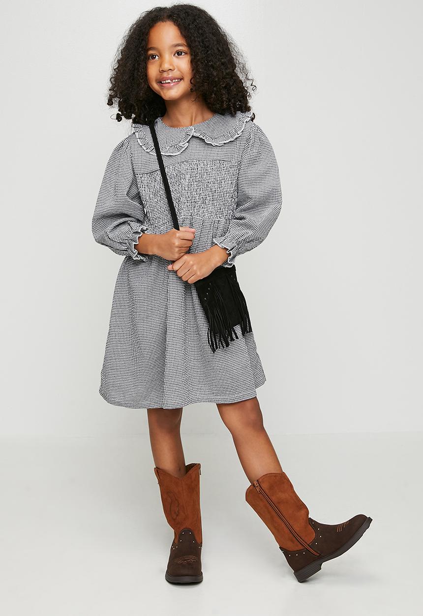 Pop Candy - Smocked dress - charcoal