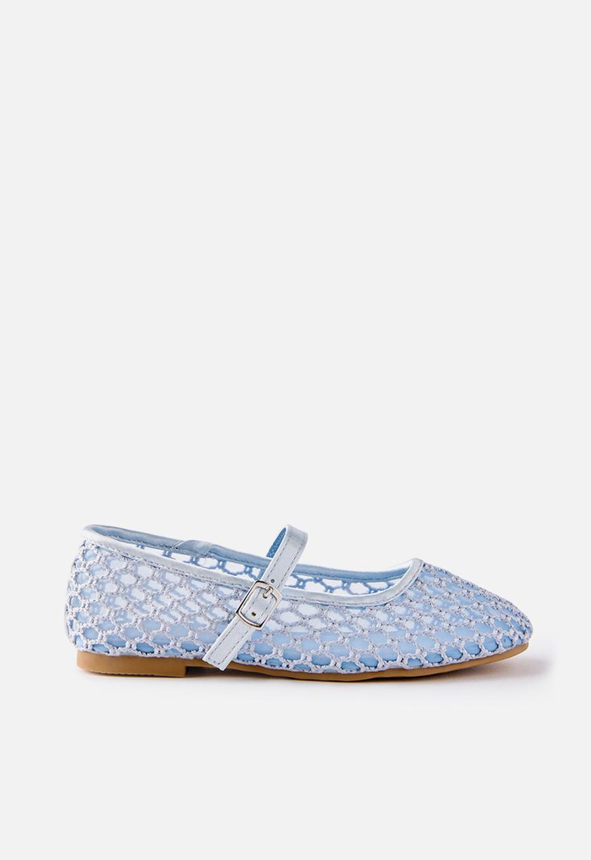 Cotton On - Olivia Ballet Flat - Ice Blue/Woven