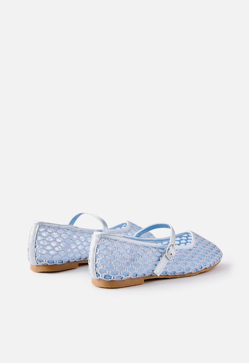 Cotton On - Olivia Ballet Flat - Ice Blue/Woven