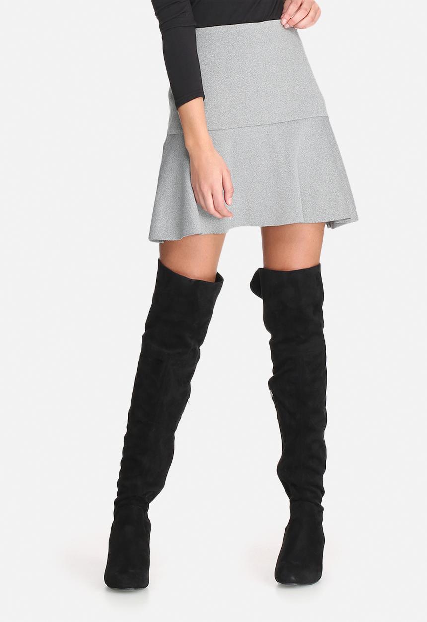 dailyfriday - Dropped waist scuba mini skirt