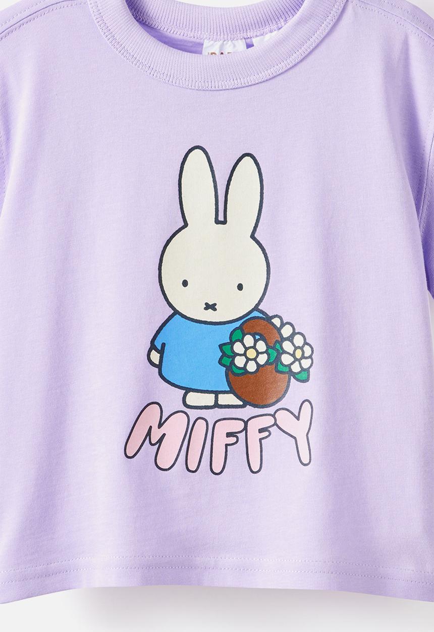 Cotton On - Bobbi Short Sleeve Lcn Tee - Lcn Mif Vintage Lilac/Miffy